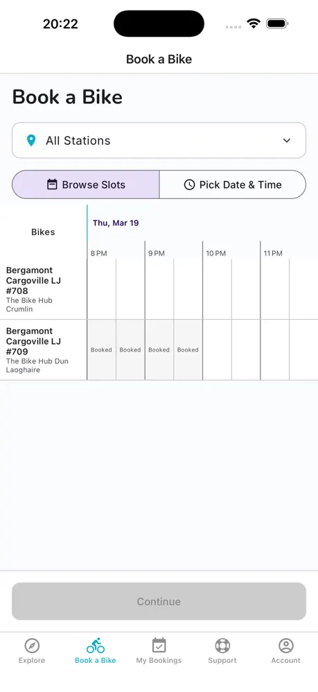 Availability calendar